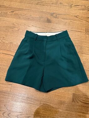 Wilfred Teal Green High-Rise Tailored Shorts